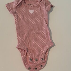 3 for $12 🔴 Carter's Pink Heart and Dot Bodysuit